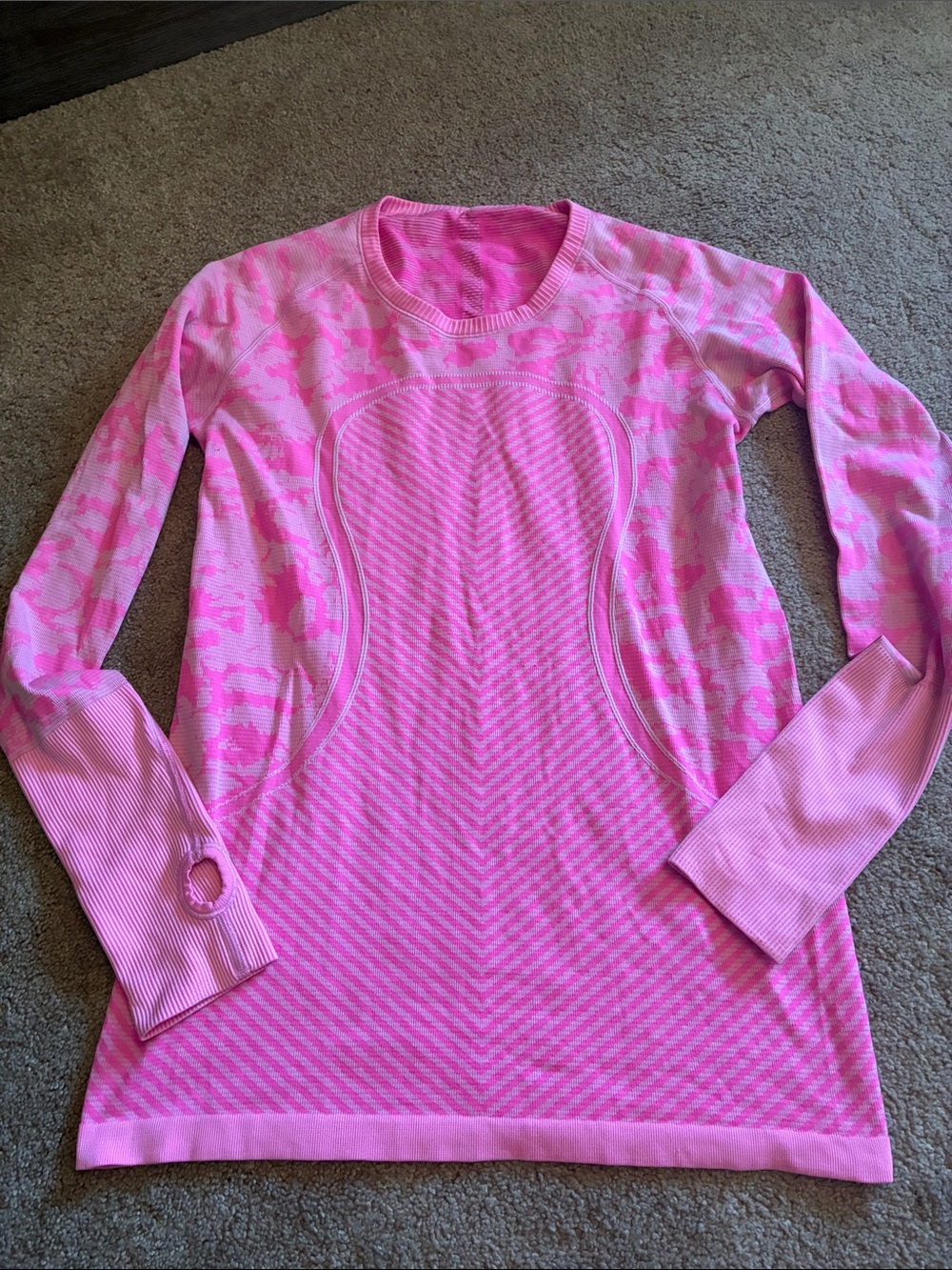 Lululemon Swiftly Tech Long Sleeve 2.0 Pink Top Size 10